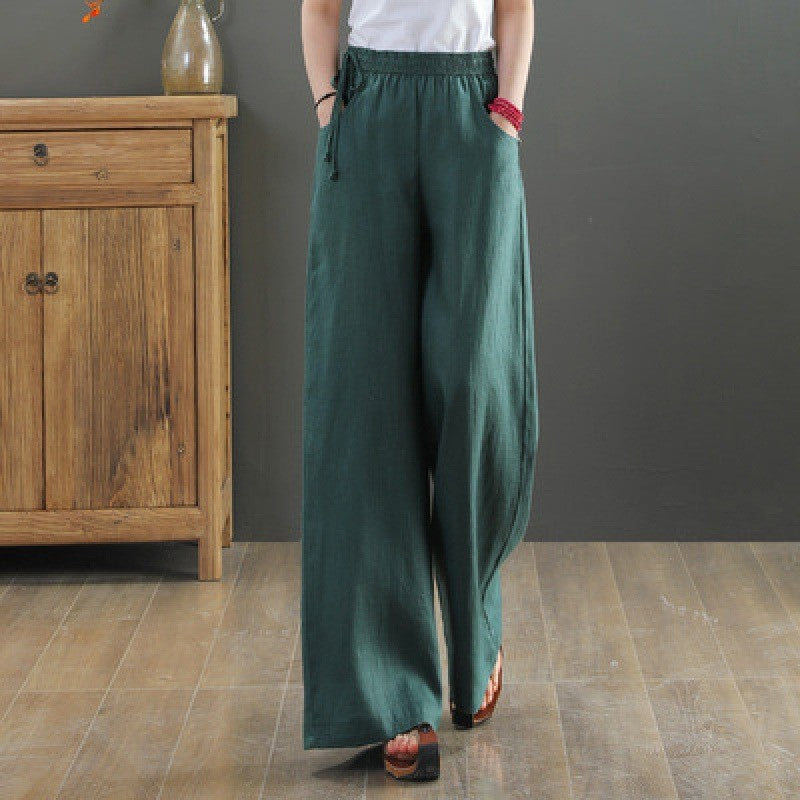 Women Summer Cotton Linen Pants