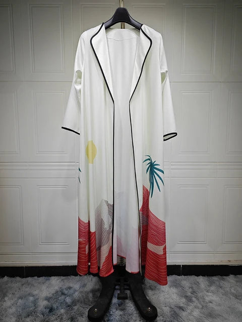Fashion Linen Long Cardigan Coat