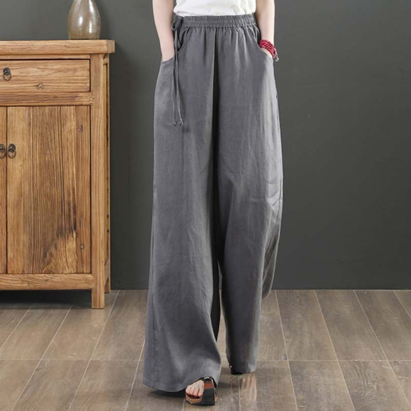 Women Summer Cotton Linen Pants