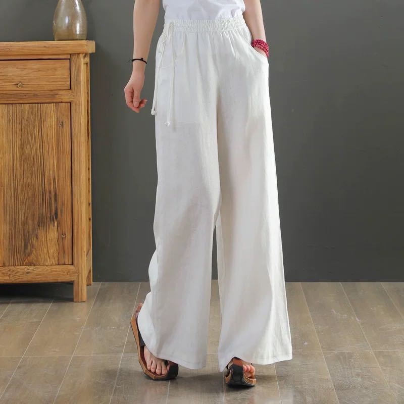 Women Summer Cotton Linen Pants