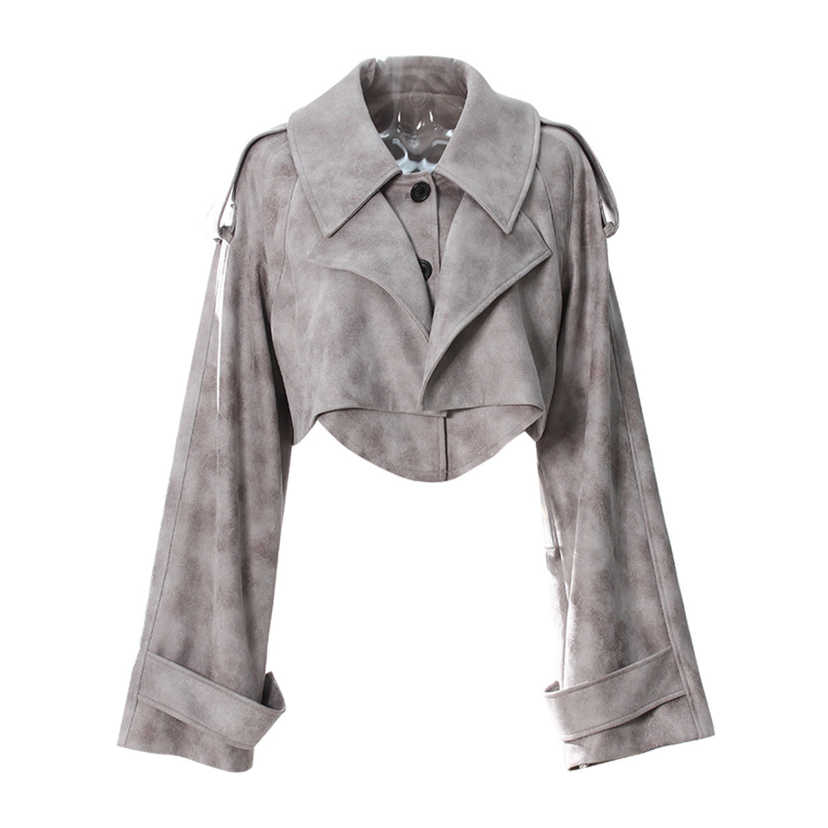 Turn Down Collar Long Sleeve Single Breasted Coats High Waist A Line Skirt 2 Pieces Sets
