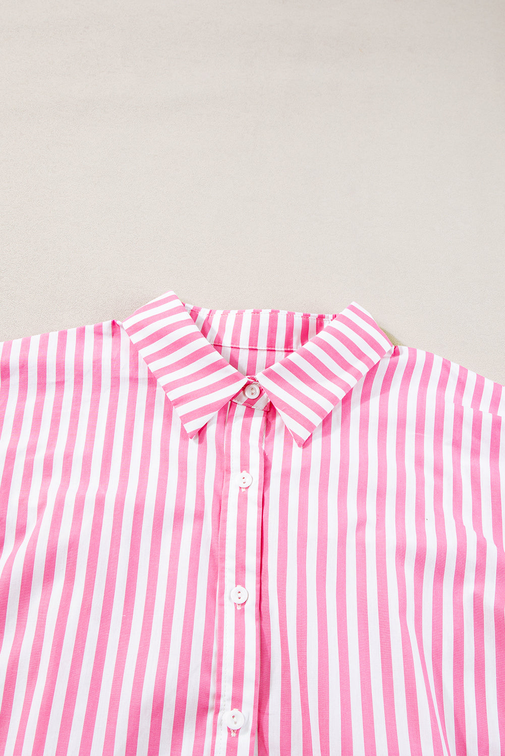 Sky Blue Stripe Dolman Sleeve Oversized Blouse