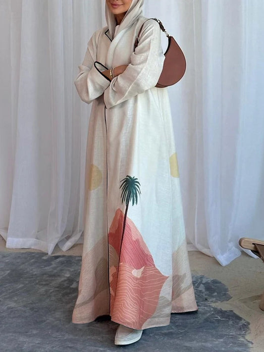 Fashion Linen Long Cardigan Coat
