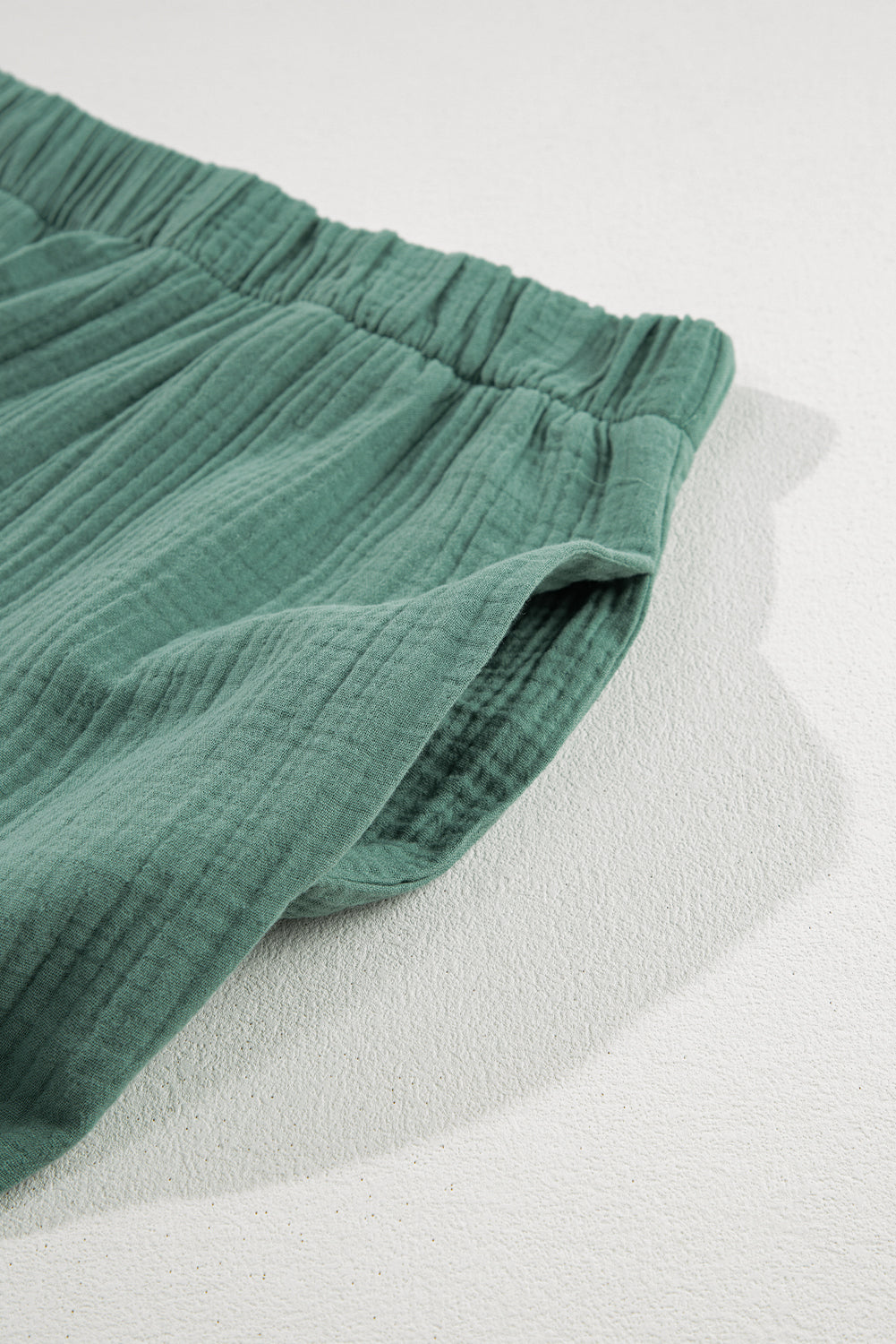 Green Ruffle High Waist Flared Pants