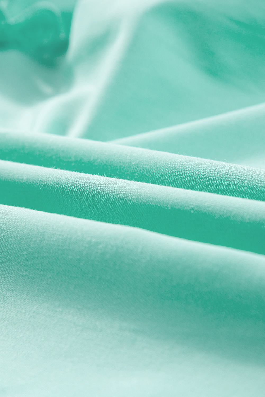 Mint Green Layered Ric Rac Cap Sleeve Filled Neck Blouse