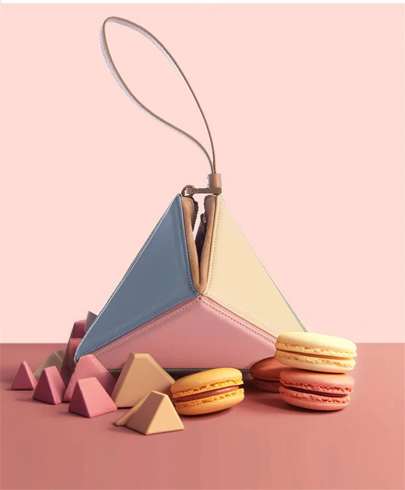 Tri-Color Spliced Crossbody Bags