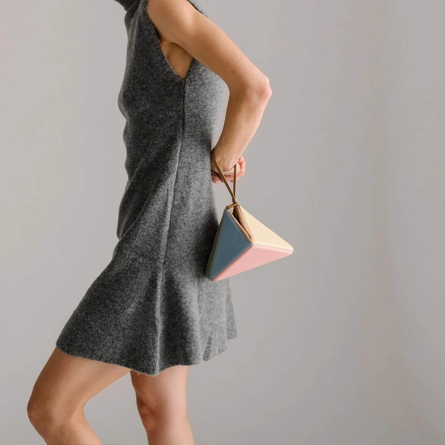 Tri-Color Spliced Crossbody Bags