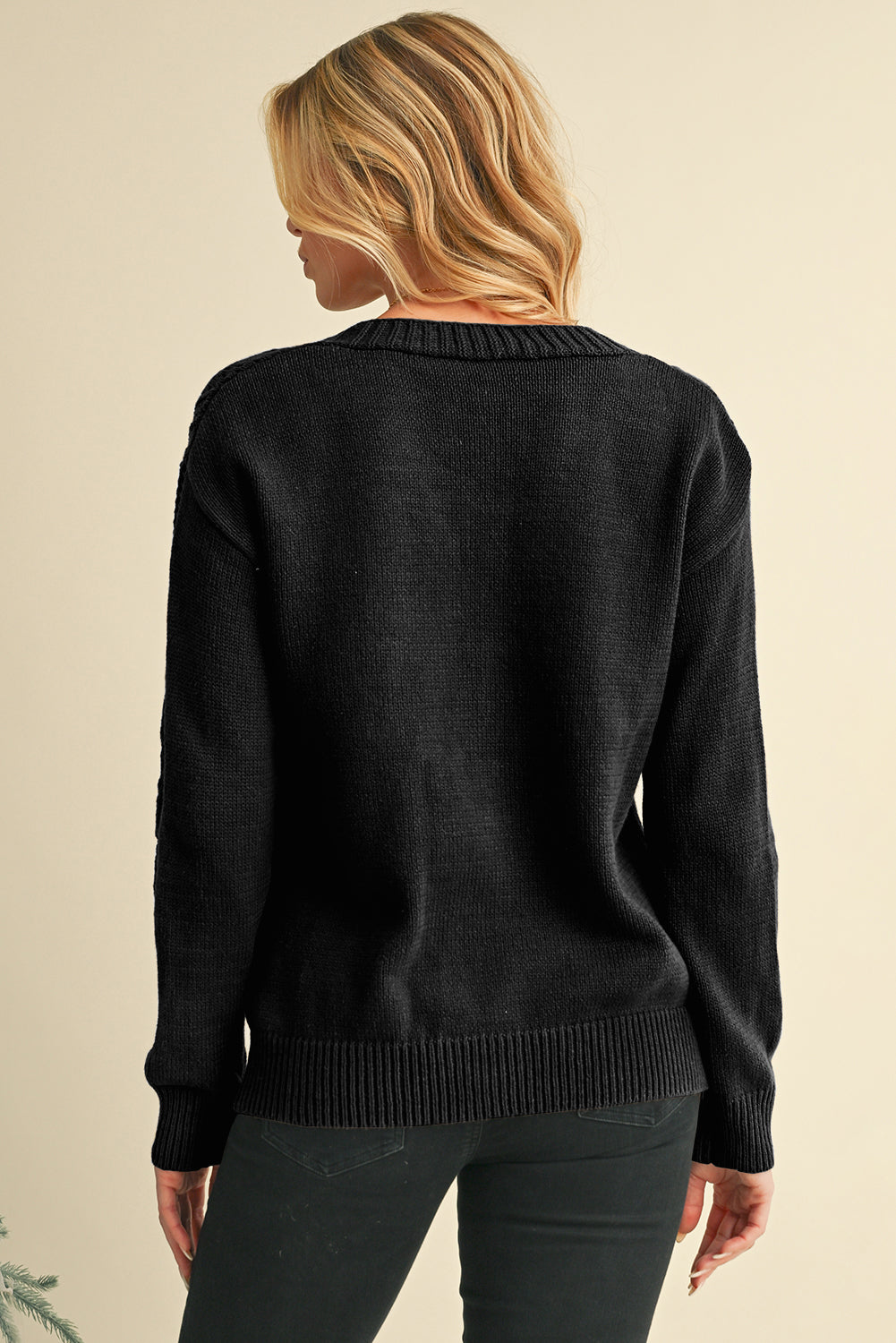 Real Teal Hollow Knit Drop Shoulder Cardigan